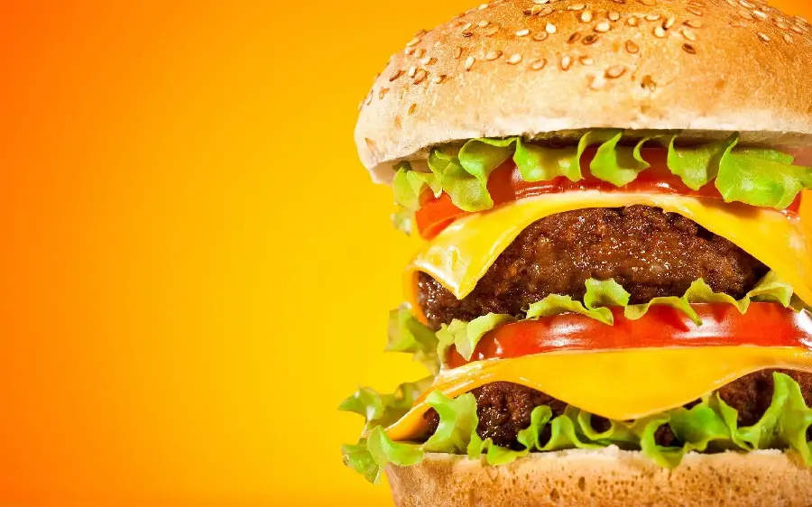 The best fast food shop sign with a yellow background and no text