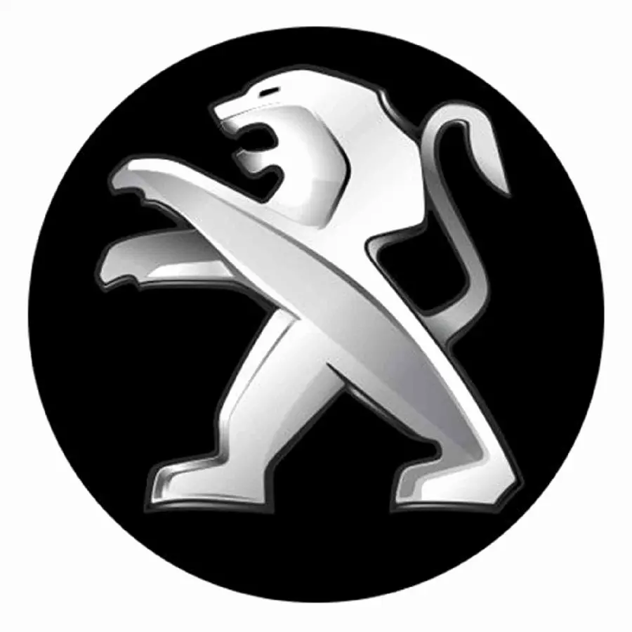 Peugeot logo photo with black background