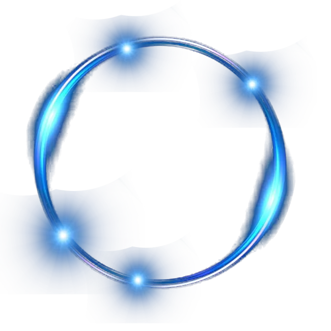 Blue luminous ring png photo for Edit