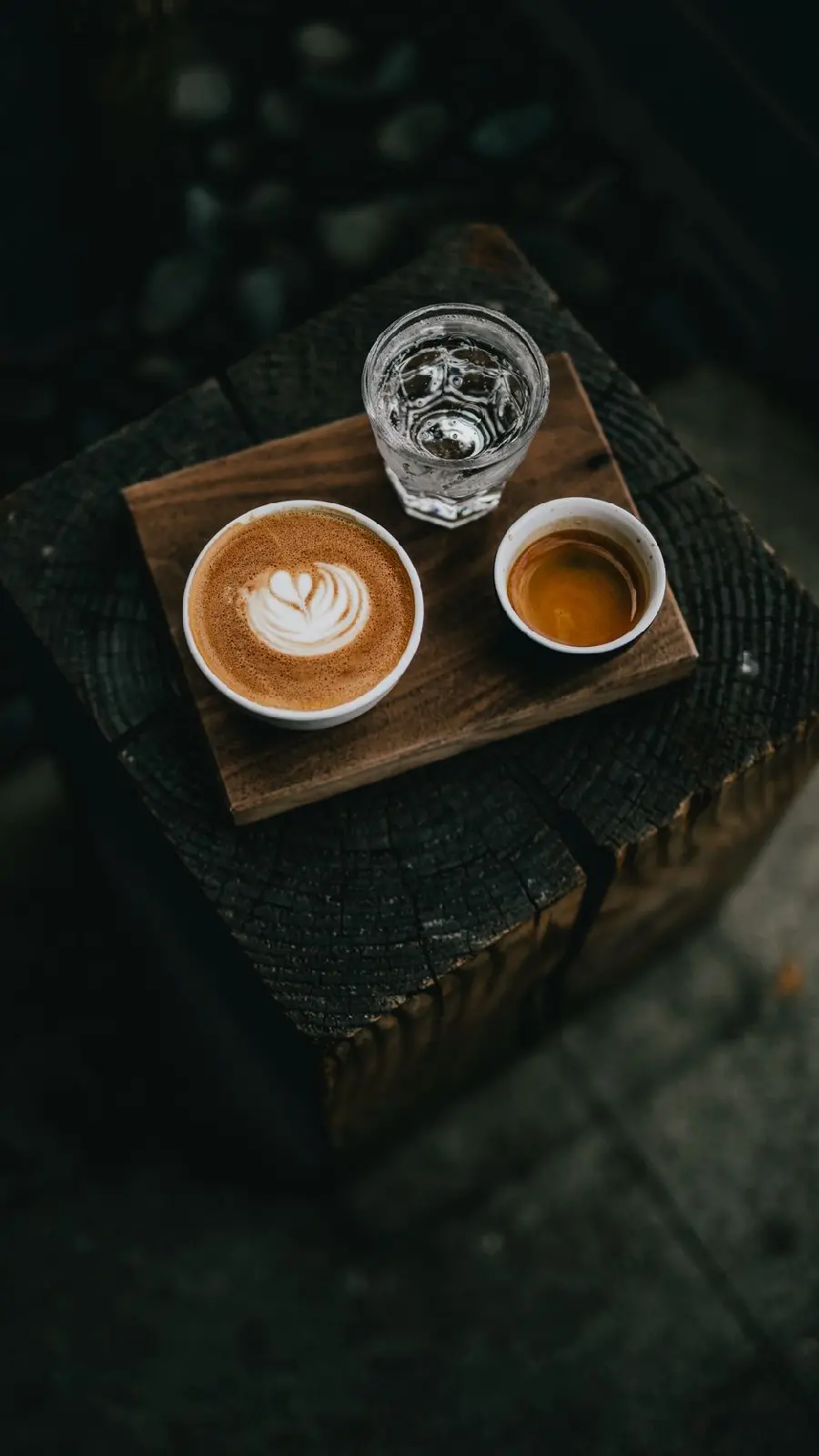 Spectacular artistic view of water and coffee suitable for cafe wall painting