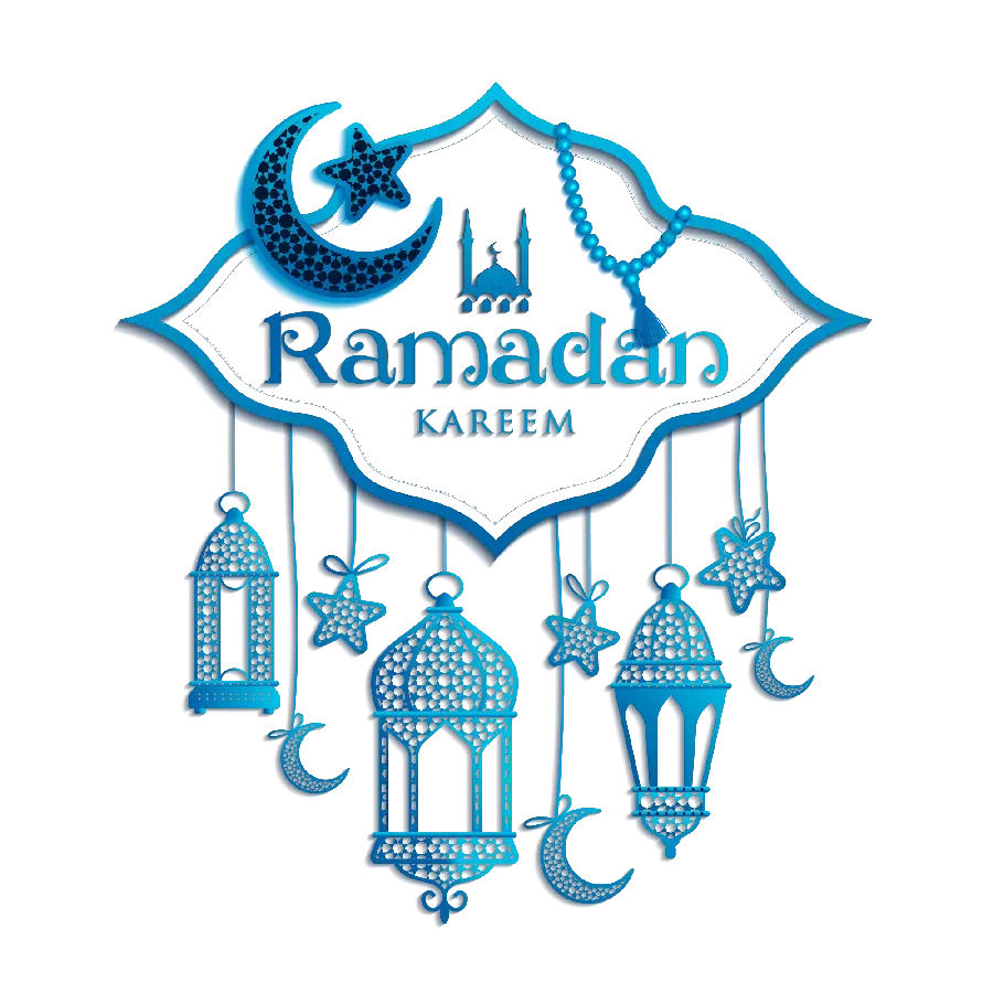Download blue Ramadan teleported image in png format 