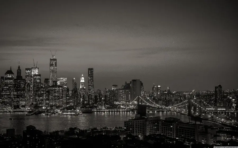 The Highest Quality Laptop Wallpaper of the City with Black and White Theme