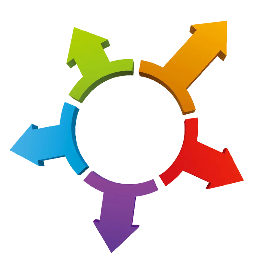 Interesting Image of Colored Arrows and Arrows Pointing Outward for Making Educational Photo Text