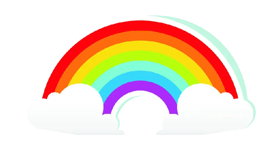 Vector photo of rainbow png for profile