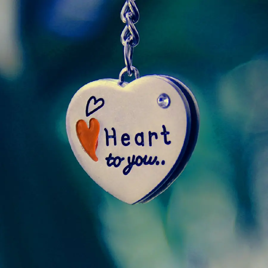 Lovely girl profile with a cute necklace with English writing