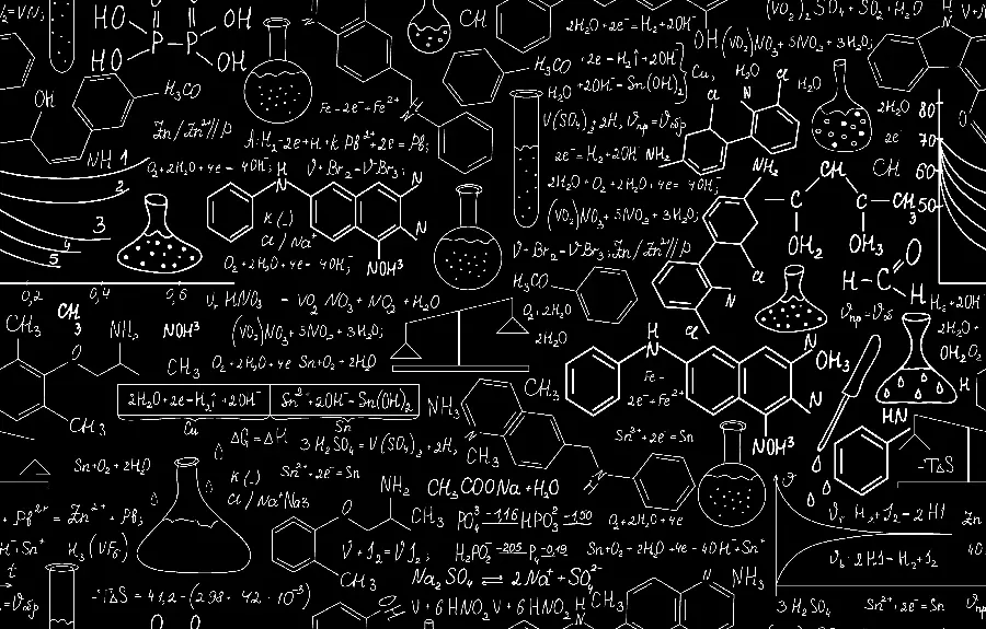 Amazing Black and White Photo of Chemistry for Laptop Background