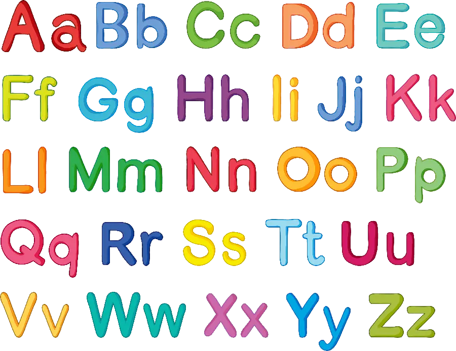 Photo of beautiful rainbow English letters