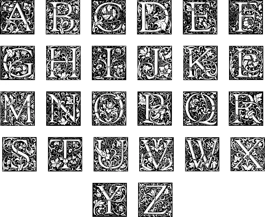 Photo of English letters design model