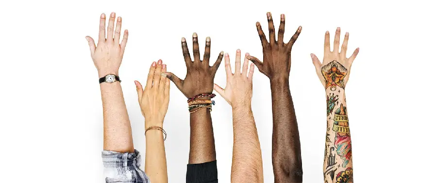HD poster of differences in appearance around the world and respect for human rights