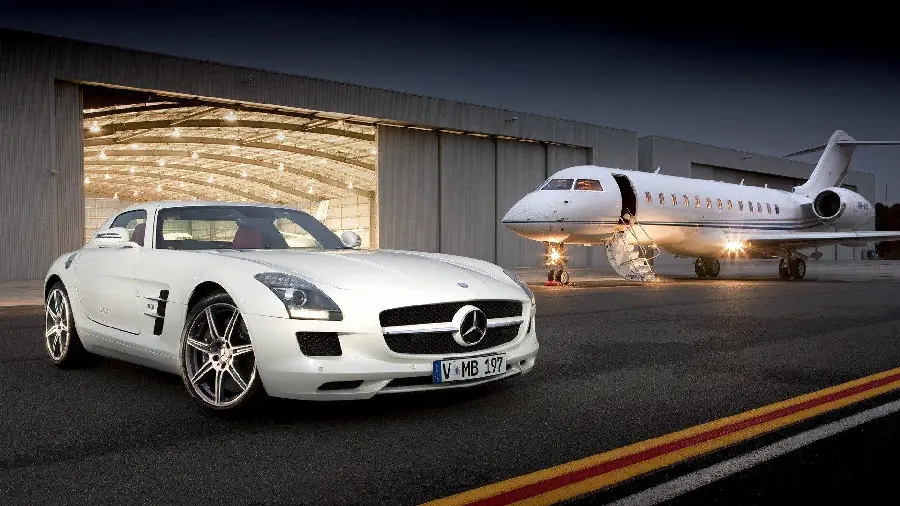 Photo of a Luxury Private Jet and Car 