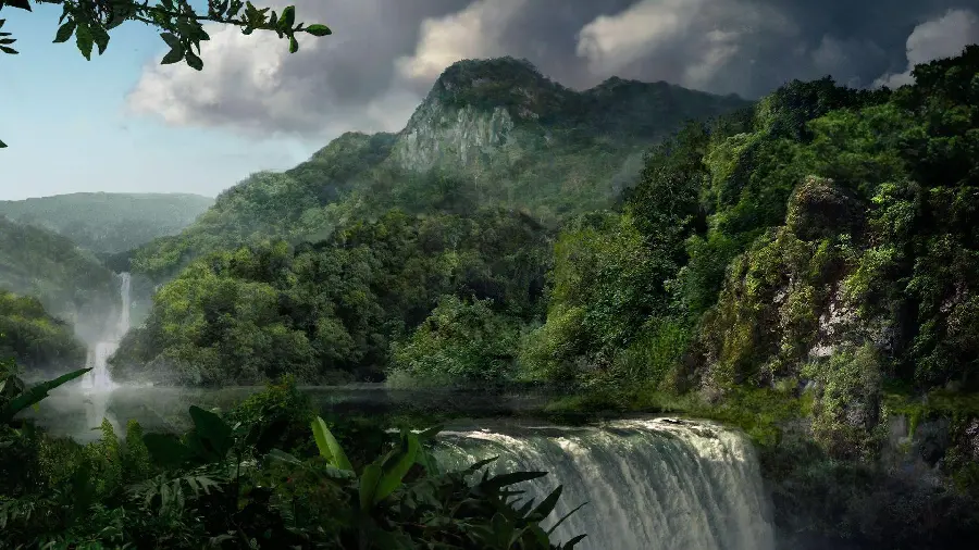 Lovely profile photo of pristine nature with A picture of a river and a forest