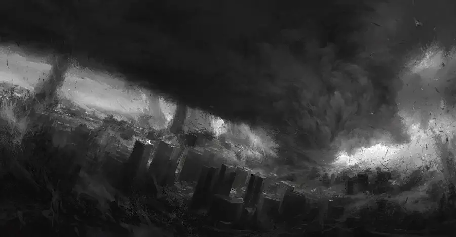 Spectacular black and white tornado poster for Instagram