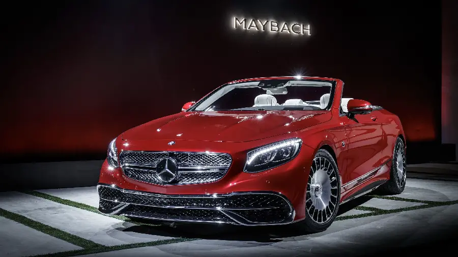 Red Mercedes-Benz Maybach Car Photo Without Roof