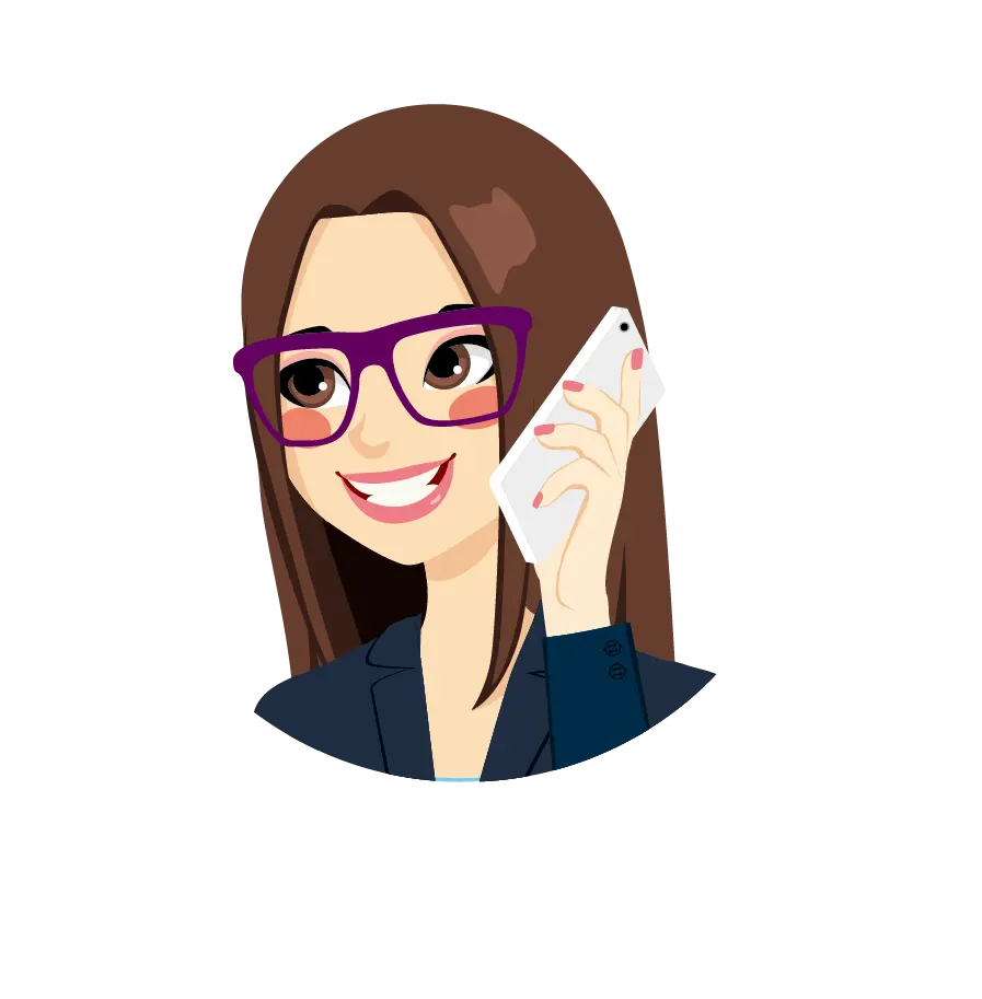 Image of a successful and happy girl talking on the phone in png format completely free