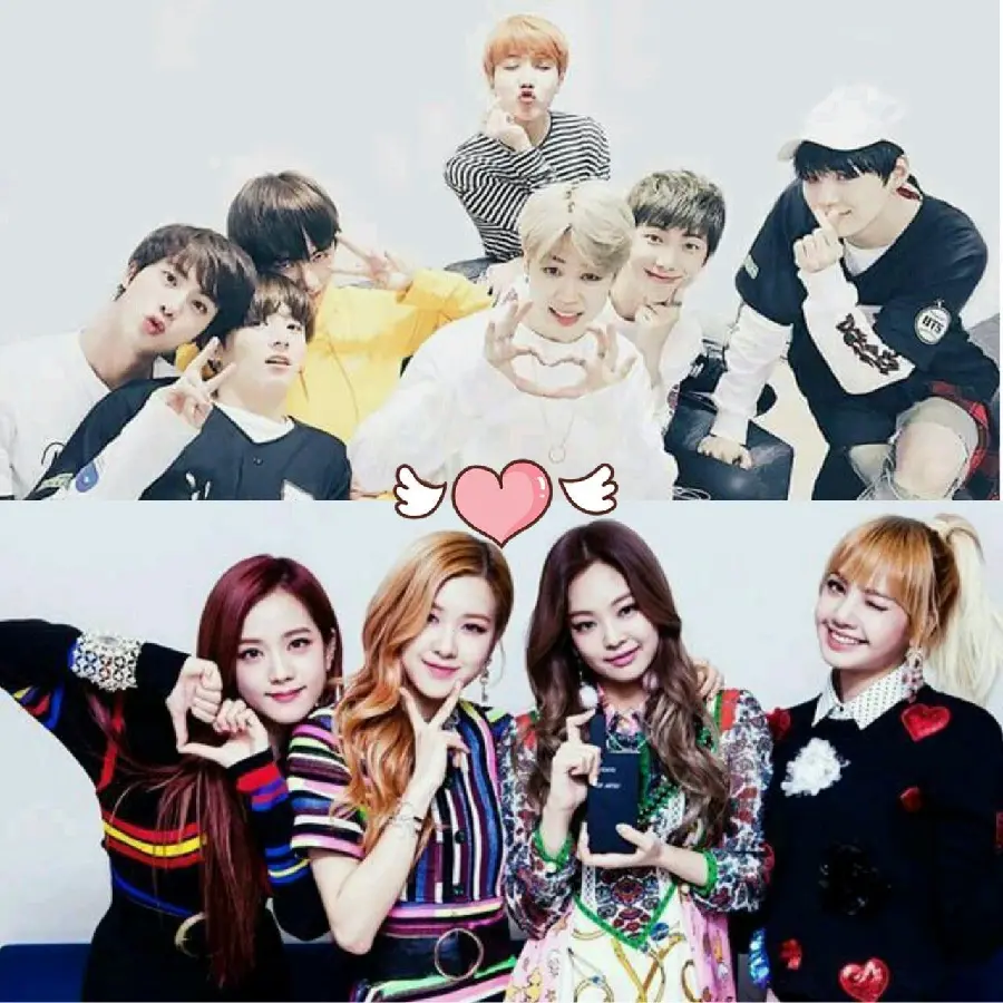 Blackpink and BTS photo Pink and BTS on TV show