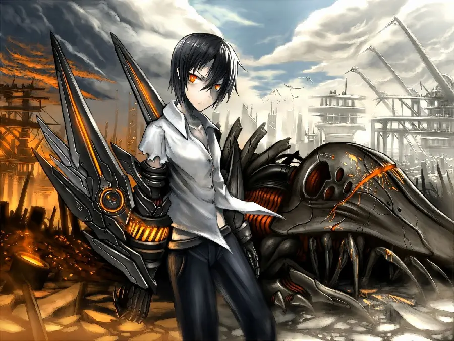 Photo of a cool and warrior anime boy