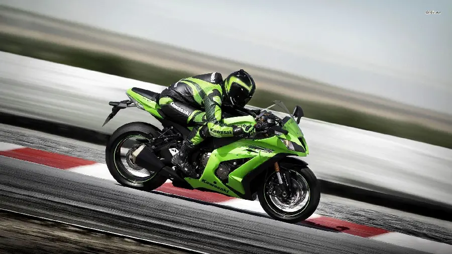 Snapshot photo of a racing motorcycle