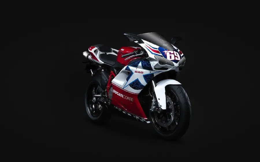 Sports Motorcycle Photo with Black Background