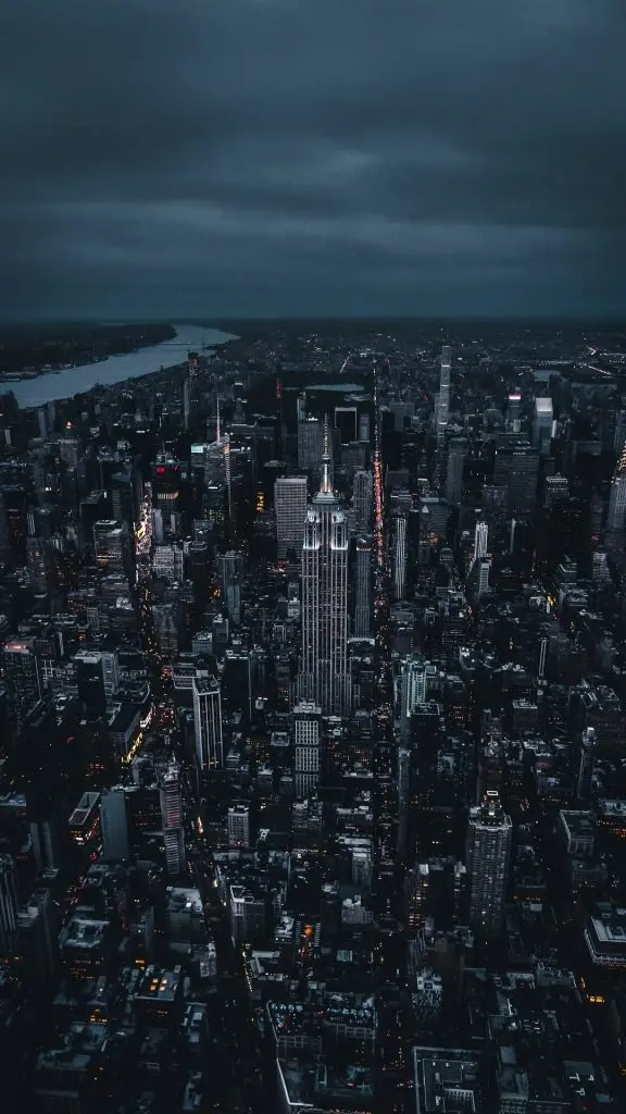 New Full HD Phone Wallpaper with Big City View from Above