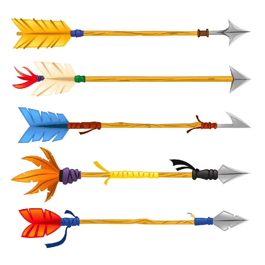 Photo of fantasy Indian arrows to the right 