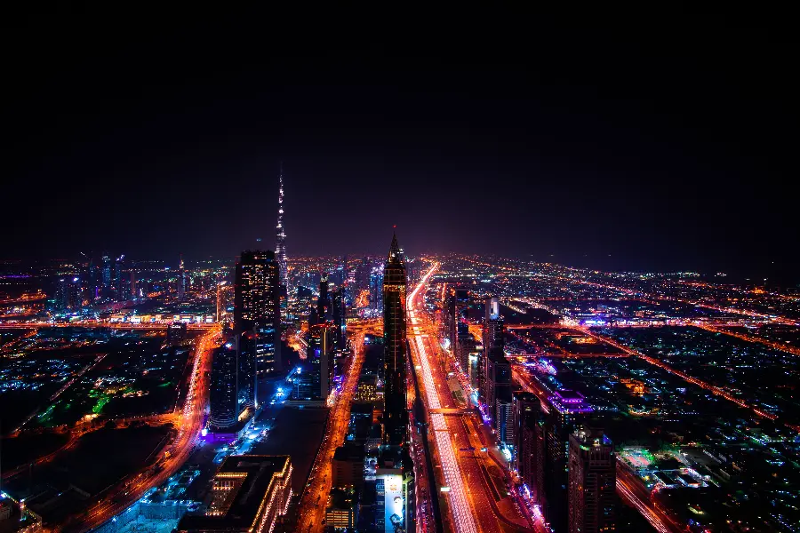 Magnificent Dubai at night wallpaper for laptop and computer