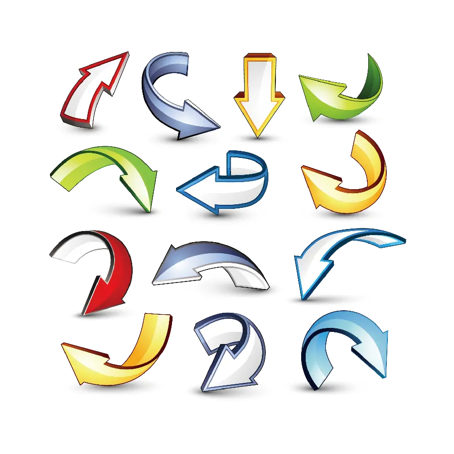 Very beautiful drawing mode arrows and arrows in various practical directions