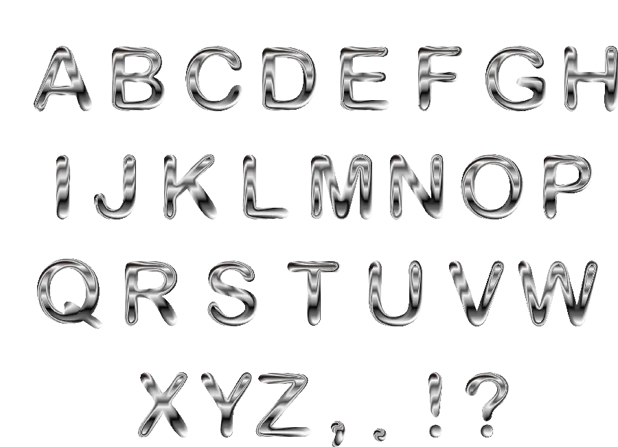 Photo of English letters in steel design