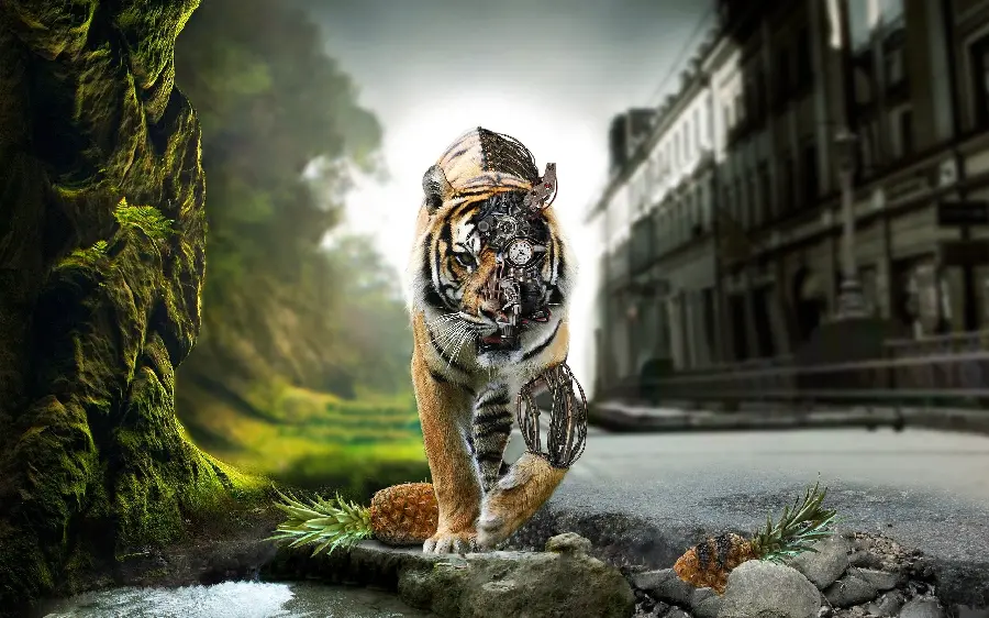 Fantasy Tiger Edit Image