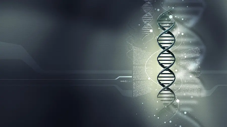 The best scientific PowerPoint background with a DNA structure design