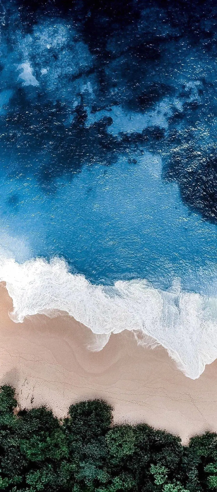 Eye-catching Blue Sea Painting from Above as Xiaomi Background
