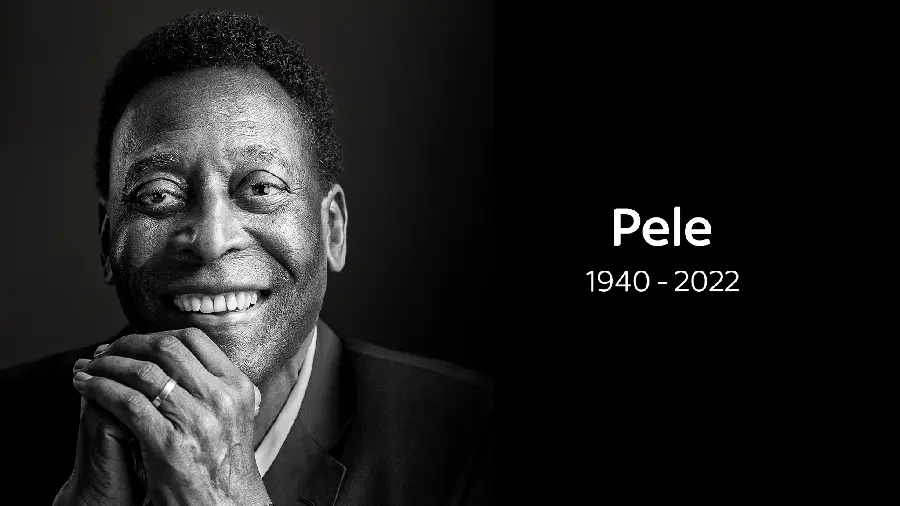 Photo of Brazilian player Pele for condolence messages on social networks