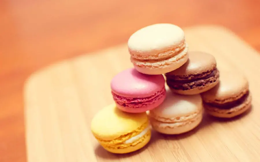Multicolor macaron dessert photo for cooking page 2023