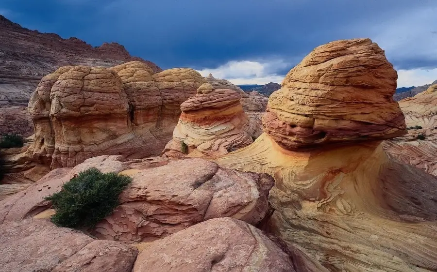 Beautiful image of spiral stone cliffs 