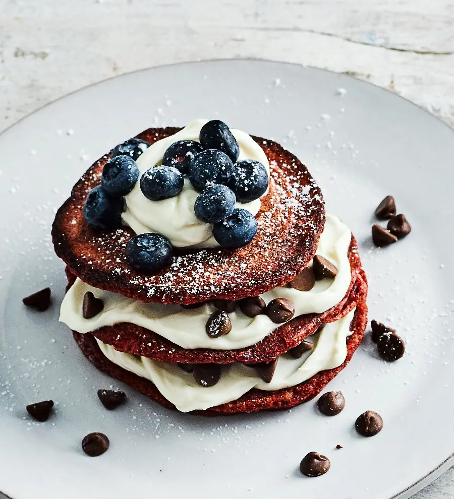 A stylish and delicious coffee pancake photo suitable for breakfast and evening parties