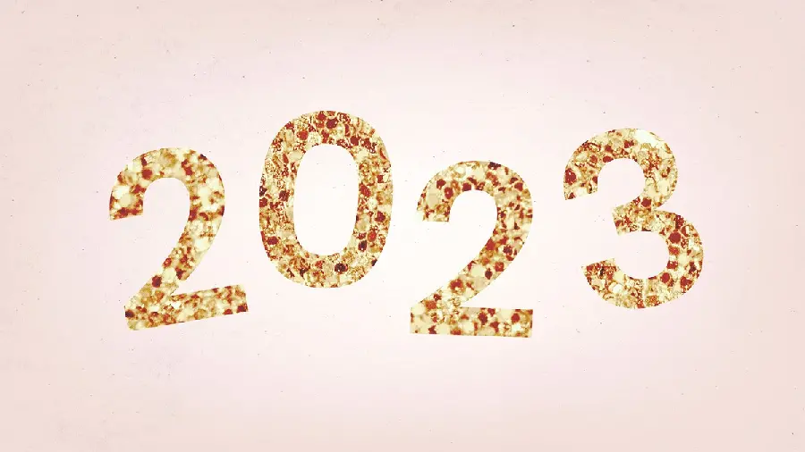 Photo of the pink postcard in 2023