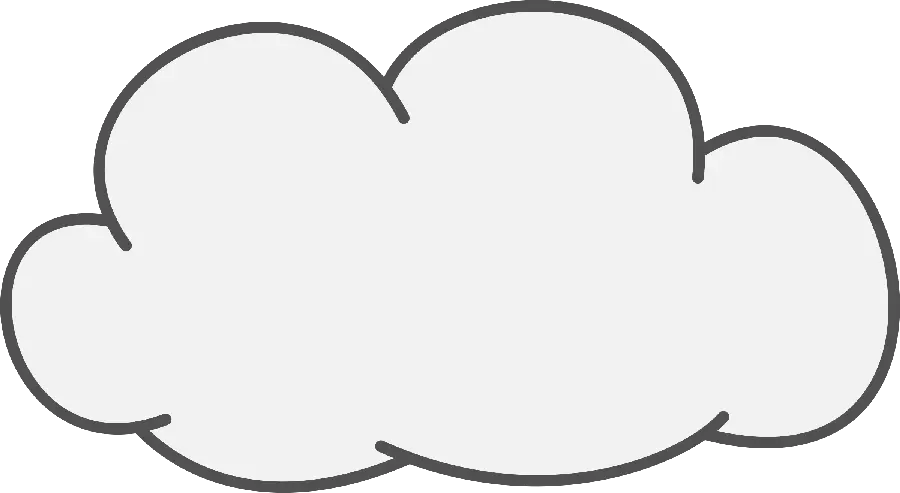 High quality simple cartoon cloud png drawing