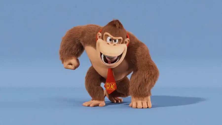 Download the image of the gorilla Donkey Kong in the Super Mario Bros. Cartoon