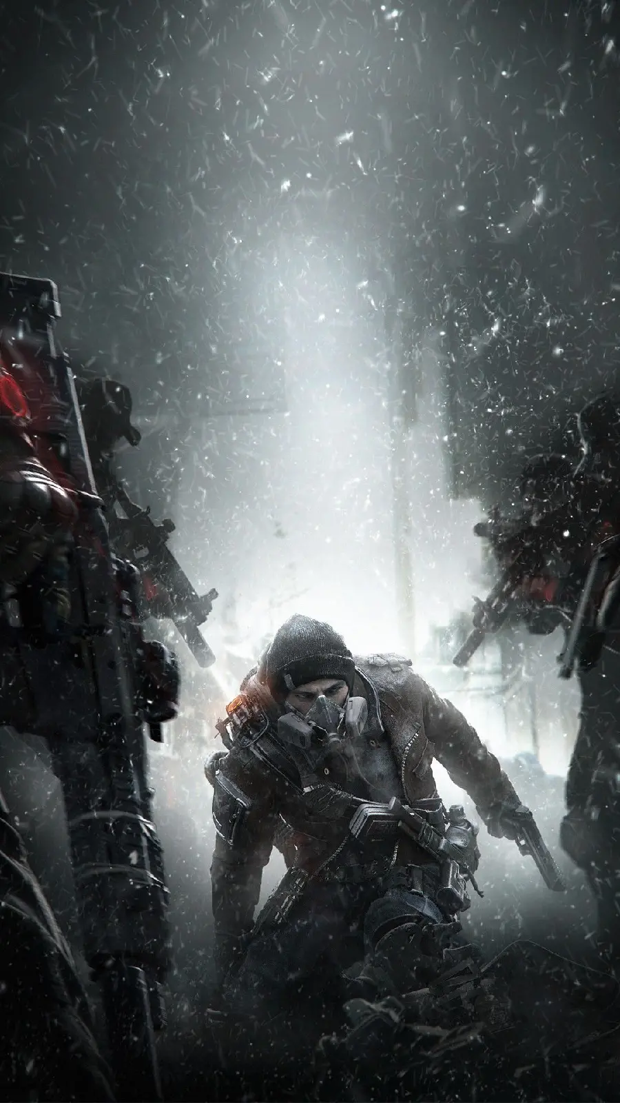 Cool warrior wallpaper in the snow for iPhone and Android