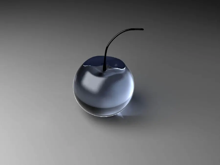 Stylish 3D background with a glass cherry design for computers