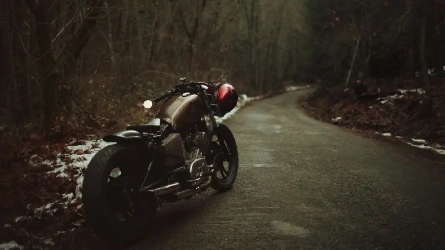 Pure Road and Motorcycle Photo