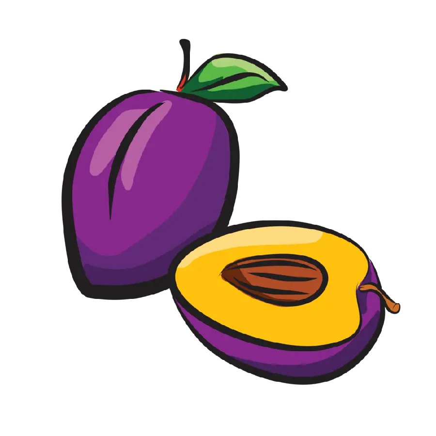 Fantasy photo of delicious European plums with excellent properties