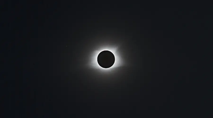 Real Photo of Solar Eclipse with Black Background for HD Research