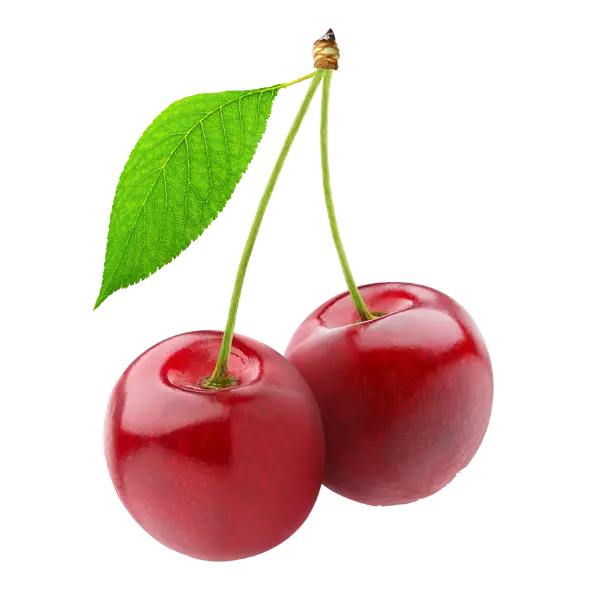 Delicious red cherry fruit image with blank background