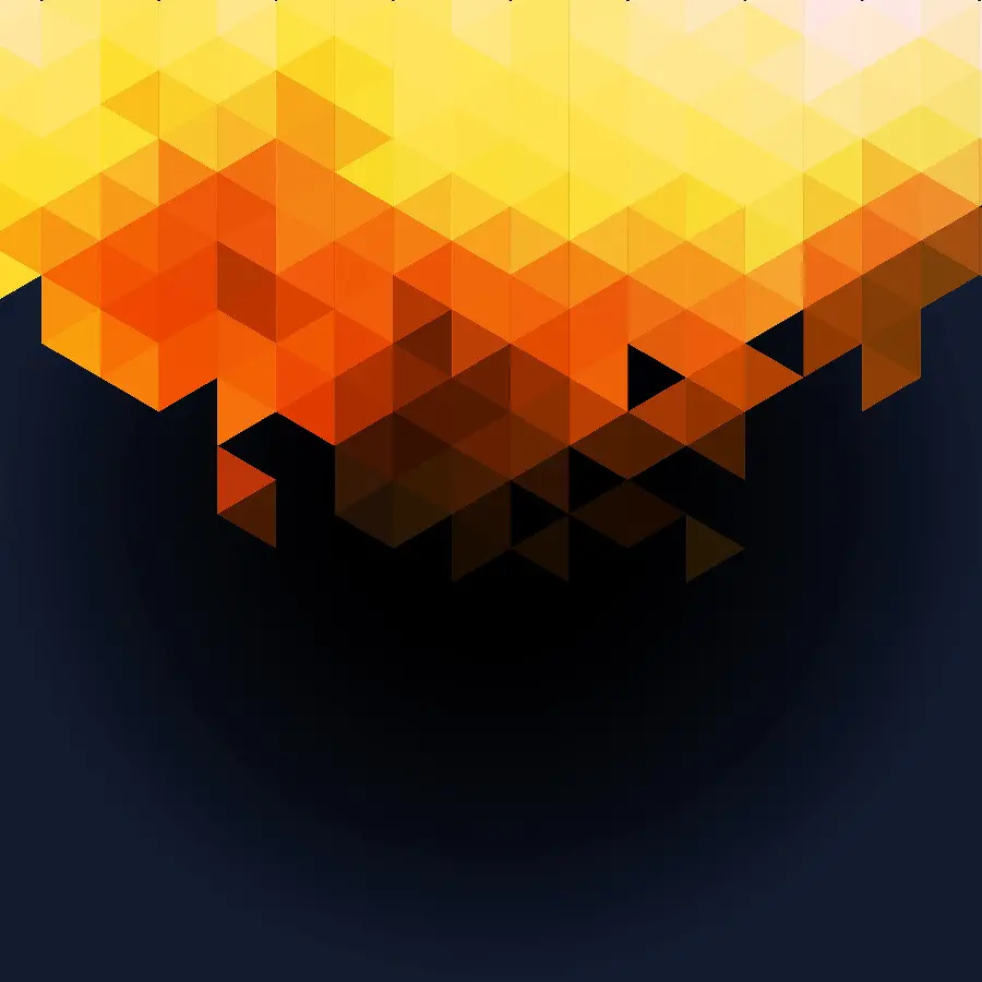 Orange Sunset Geometric Blurry Wallpaper 2023