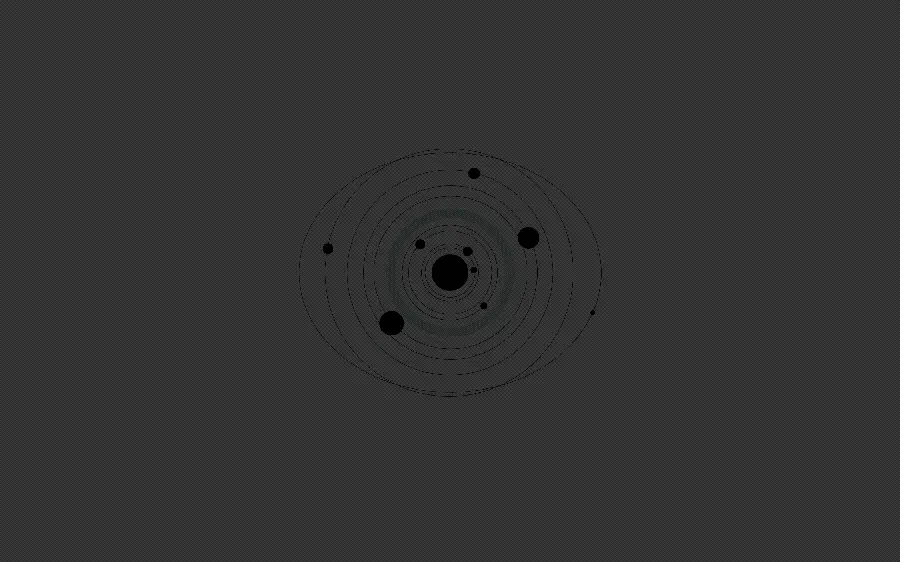 Minimal Gray Background of Solar System Orbits