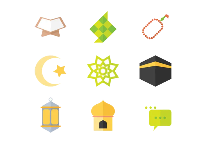 Vector different Ramadan symbols to Teleportation form png