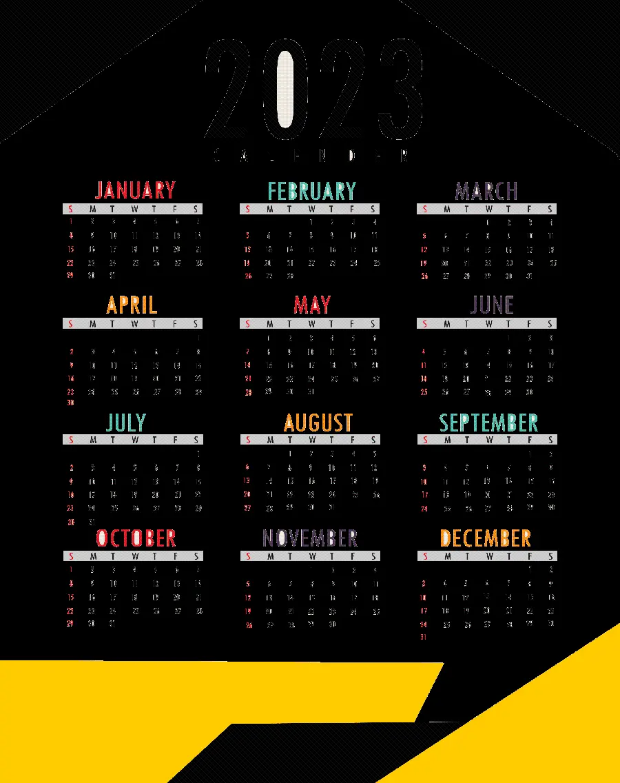 2023 calendar with hd quality