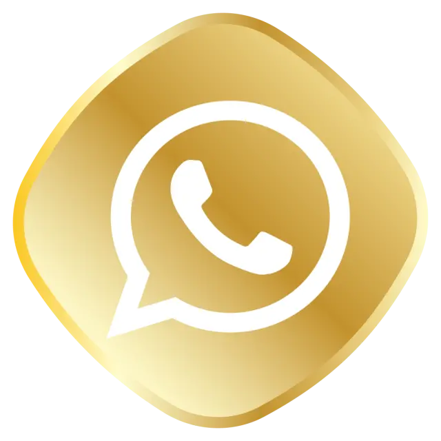 Simple WhatsApp logo for a beautiful golden business card PNG