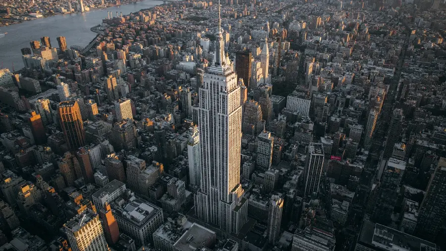 The most beautiful wallpaper of a big city from above for a laptop