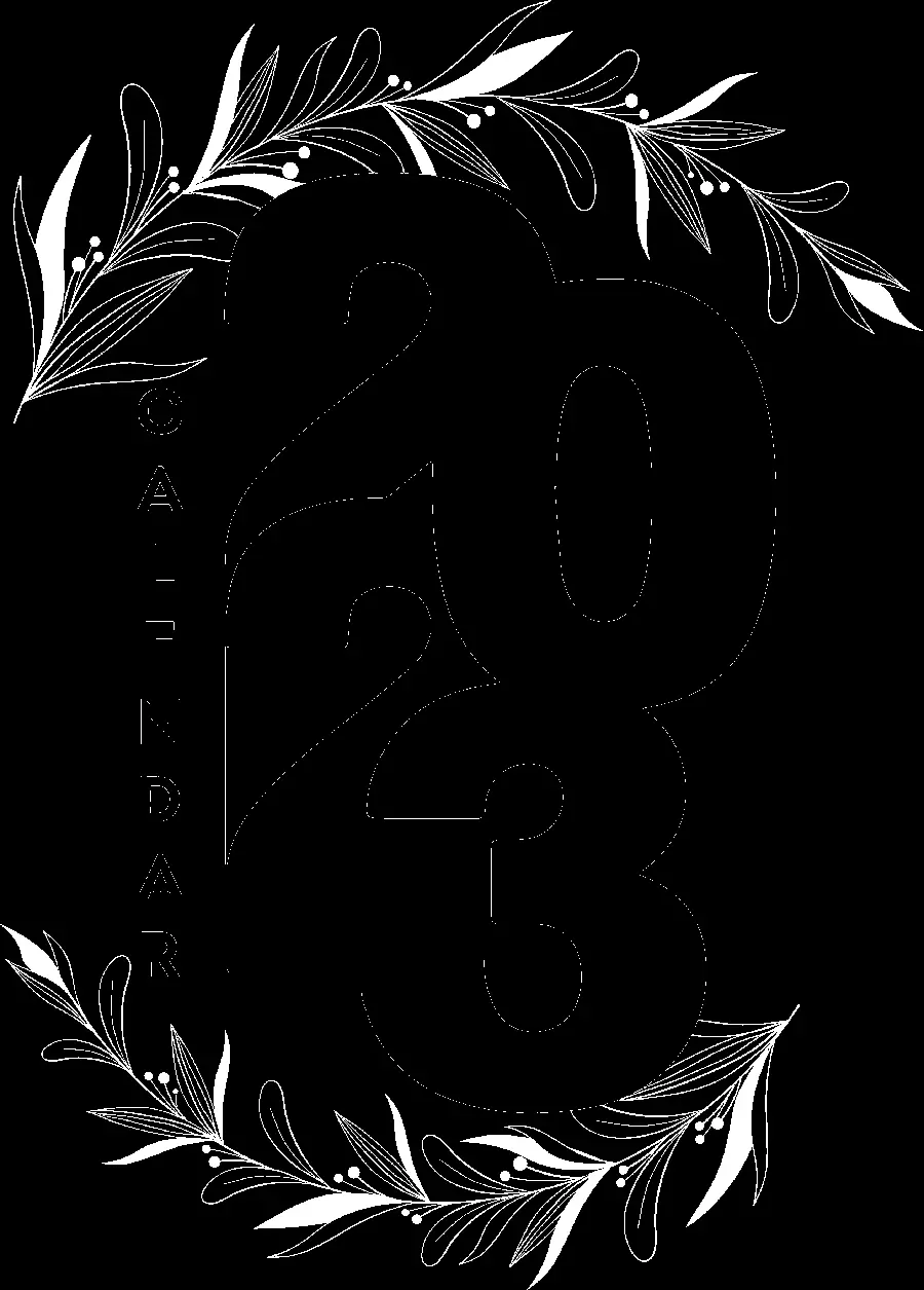 Photo of the wreath and number 2023 png for Photoshop
